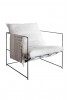 Aslan Lounge Chair - Ivory White Linen